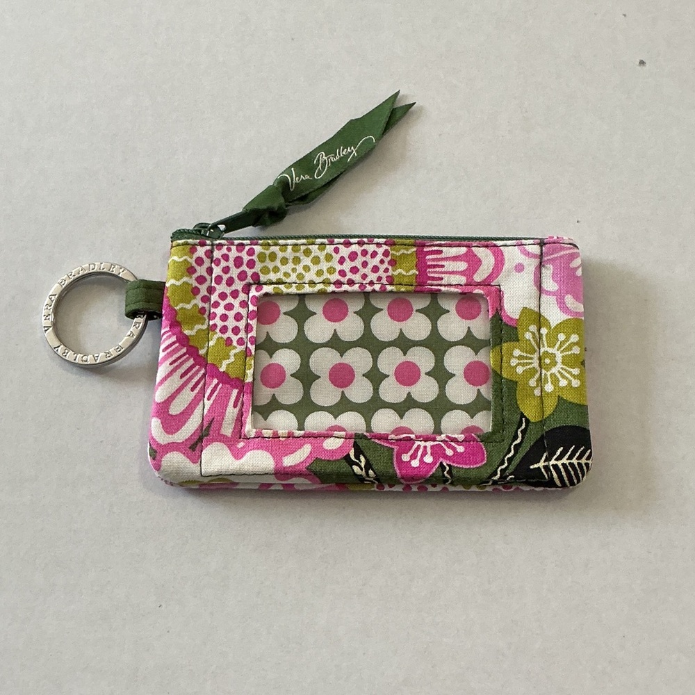 Vera Bradley Olivia Park Pattern ID Holder with Keyring